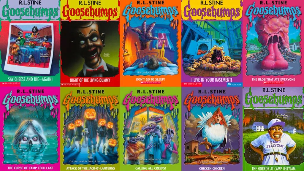 The covers of several books in the "Goosebumps" series, including "Night of the Living Dummy" and "Attack of the Jack-O'-Lanterns" | Agents of Fandom