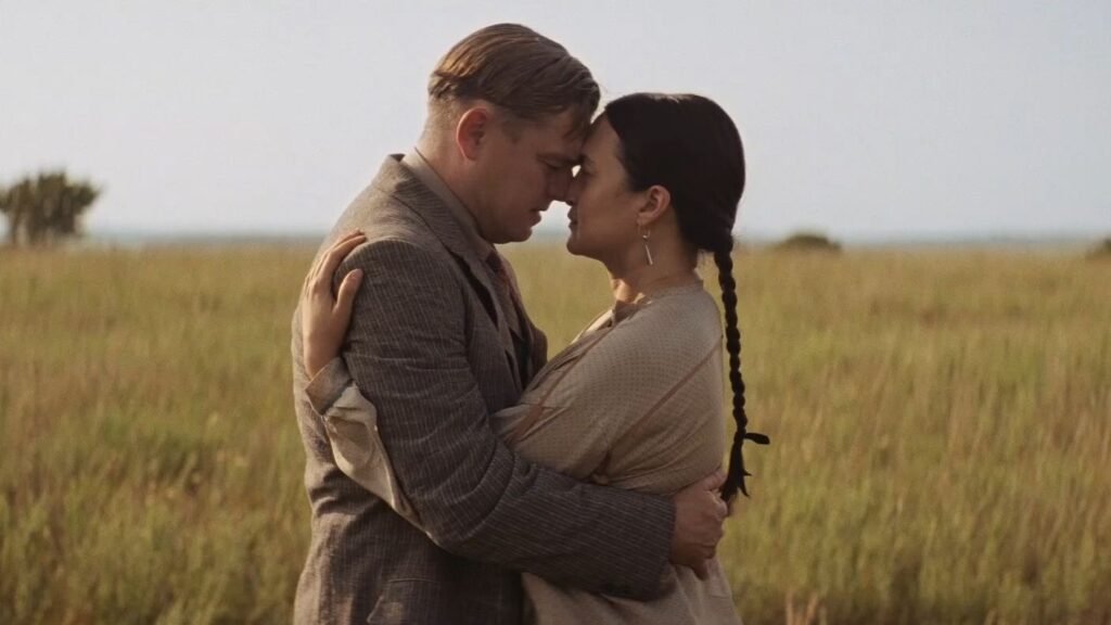 Leonardo DiCaprio (left) presses into Lily Gladstone (right) during a moment of emotional vulnerability in Killers of the Flower Moon I Agents of Fandom
