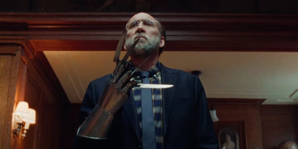 Nicolas Cage dawns an infamous Freddy Krueger lookalike hand as his dreams become nightmares in Dream Scenario | Agents of Fandom