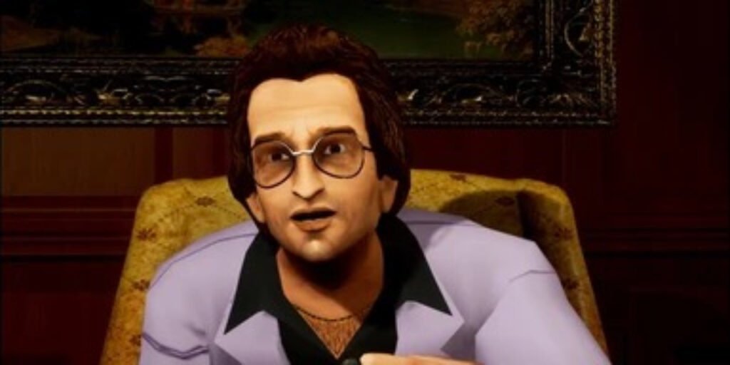 Ken Rosenberg, voiced by William Fichtner, sitting in a chair at his desk in GTA: Vice City | Agents of Fandom
