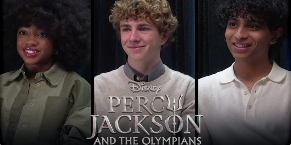 Leah Jeffries, Walker Scobell and Aryan Simhadri of the Percy Jackson Cast | Agents of Fandom