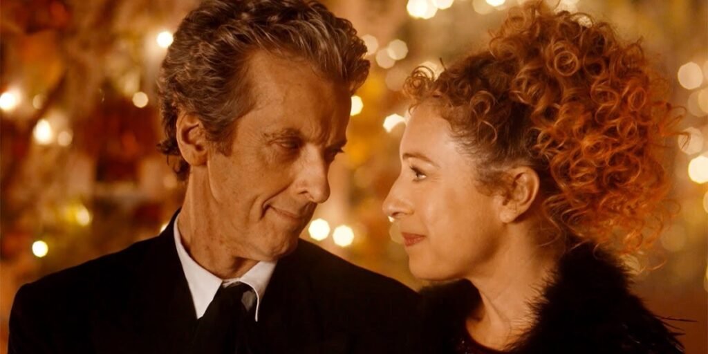 Peter Capaldi's Doctor and Alex Kingston's River Song lovingly staring into each others eyes in Doctor Who | Agents of Fandom