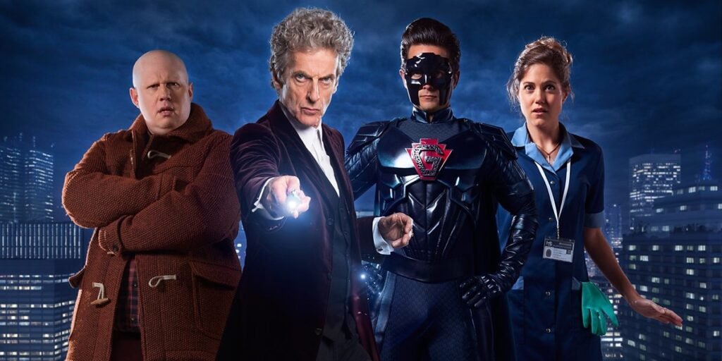 Promotional picture for The Return of Doctor Mysterio featuring Peter Capaldi | Agents of Fandom