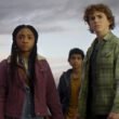 (L-R) Leah Sava Jeffries, Aryan Simhadri, and Walker Scobell star in Percy Jackson and the Olympians