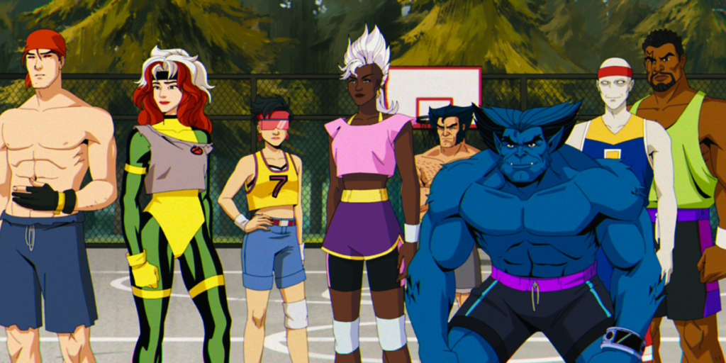 Members of the X-Men in sports wear getting ready to play basketball from X-Men 97 | Agents Of Fandom