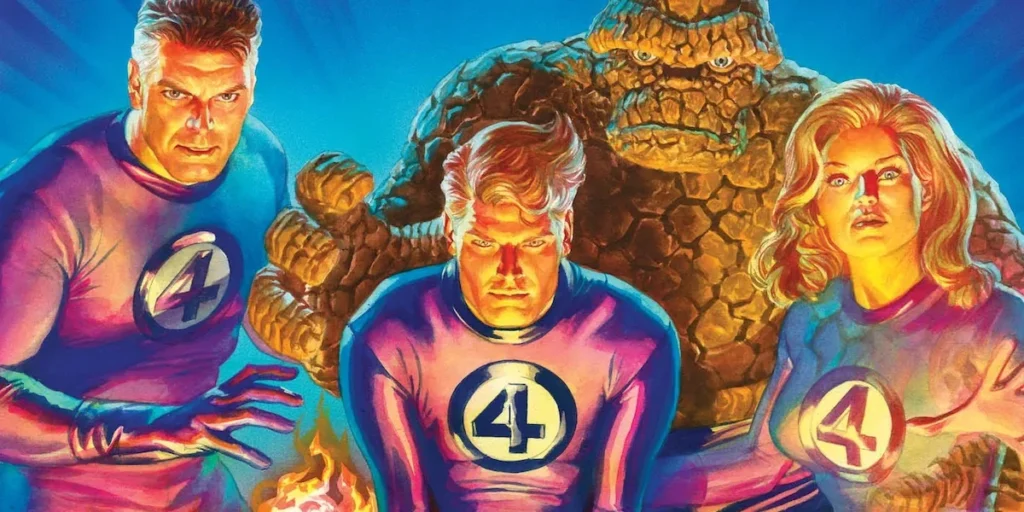 variant cover art from Alex Ross of the Fantastic Four: Mr. Fantastic, the Human Torch, the Invisible Woman, and the Thing | Agents of Fandom