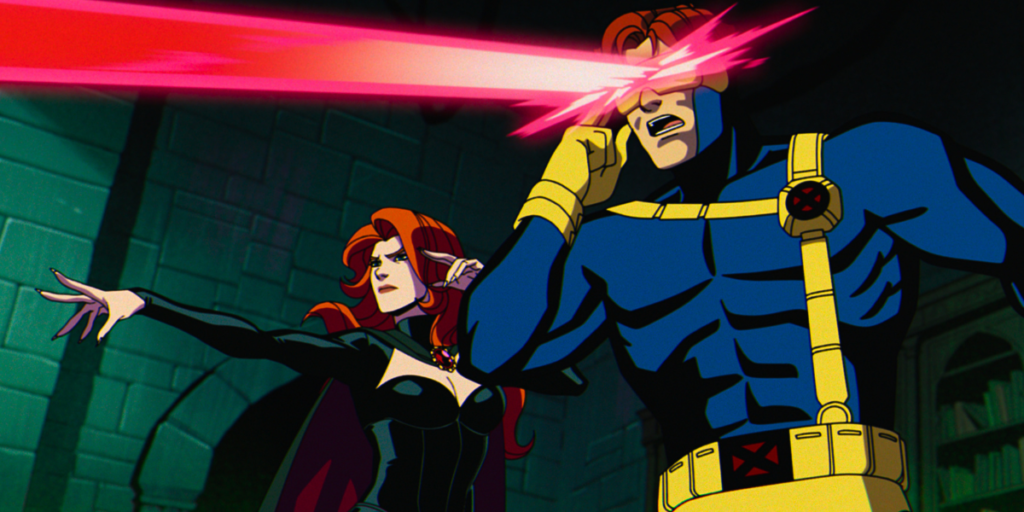Jean and Cyclops attacking an unseen enemy in X-Men '97 | Agents Of Fandom