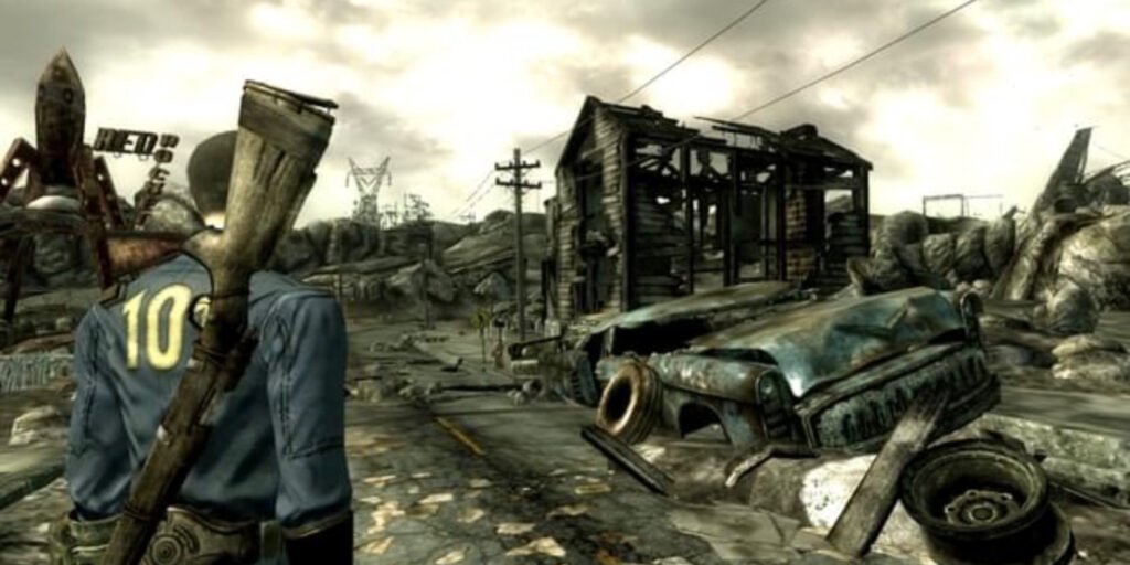 A Vault-Dweller looking out over the wasteland in Fallout 3 | Agents of Fandom