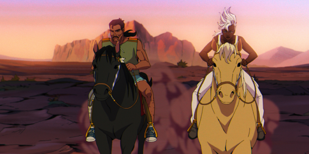 Forge and Storm riding on horse back through the desert | Agents Of Fandom