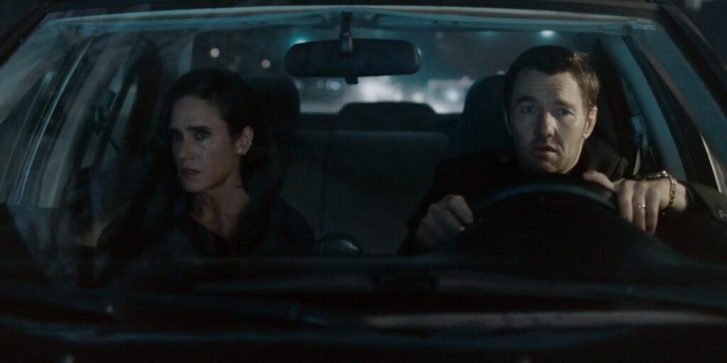 Jason and Amanda in a car on the way home from the auction in Dark Matter Episode 6 | Agents of Fandom