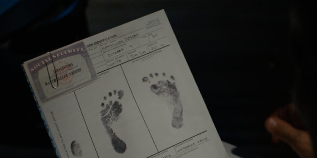 A birth certificate and social security card with the name Maximillian Dessen in Dark Matter Episode 3 | Agents of Fandom