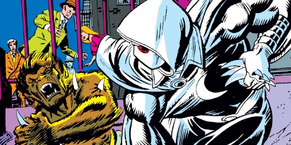 Moon Knight's first appearance in Werewolf By Night #35. | Agents of Fandom