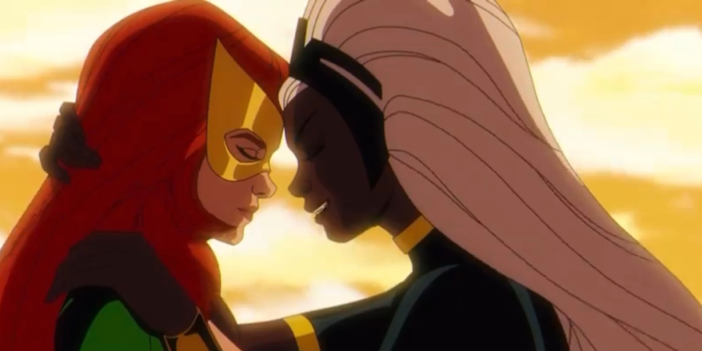 Jean Grey and Storm embracing each other before a big battle in X-Men '97 | Agents of Fandom