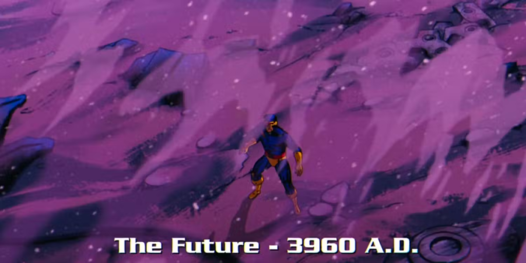 Cyclops standing alone in the future on a desolate planet in the year 3960 A.D. in X-Men '97 | Agents of Fandom