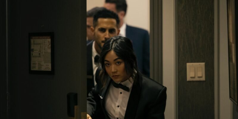 Frenchie and Kimiko wearing suits walking into a hotel room in The Boys Season 4, Episode 1 | Agents of Fandom