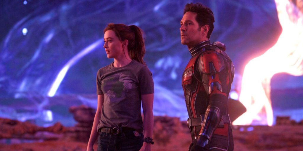 Kathryn Newton and Paul Rudd standing in the Quantum Realm in Ant-Man and the Wasp: Quantumania | Agetns of Fandom