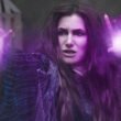 Agatha Holding her hands up with purple powers about to blast out in Agatha All Along | Agents of Fandom