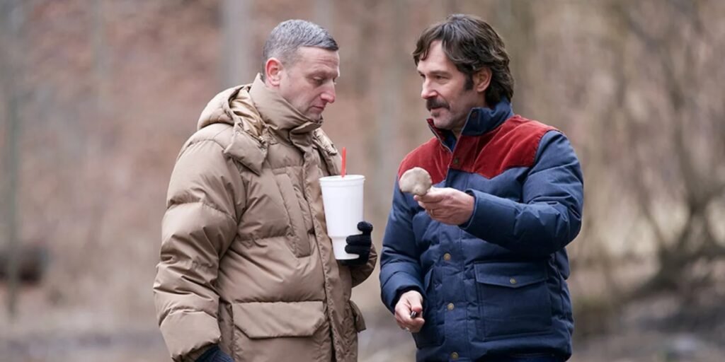 Brian (Paul Rudd) shows Craig (Tim Robinson) a mushroom he picked from the forest in hopes they can make some dinner together. I Agents of Fandom