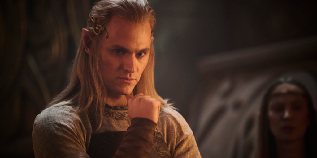 Charlie Vickers as Sauron in his Elven form of Annatar as he looks intently at the making of the rings in The Lord of the Rings: The Rings of Power Season 2 | Agents of Fandom