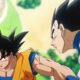 Goku (Masako Nozawa) and Vegeta (Ryō Horikawa) flying through their air as they fight in Dragon Ball Daima | Agents of Fandom