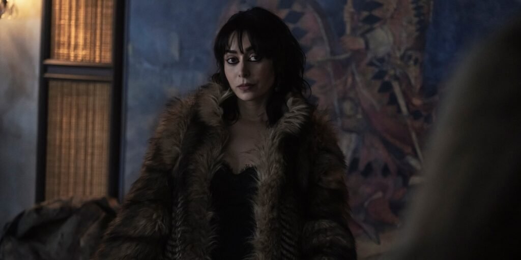 Sofia Falcone wearing a fur coat as Sofia Gigante in The Penguin Episode 5 | Agents of Fandom