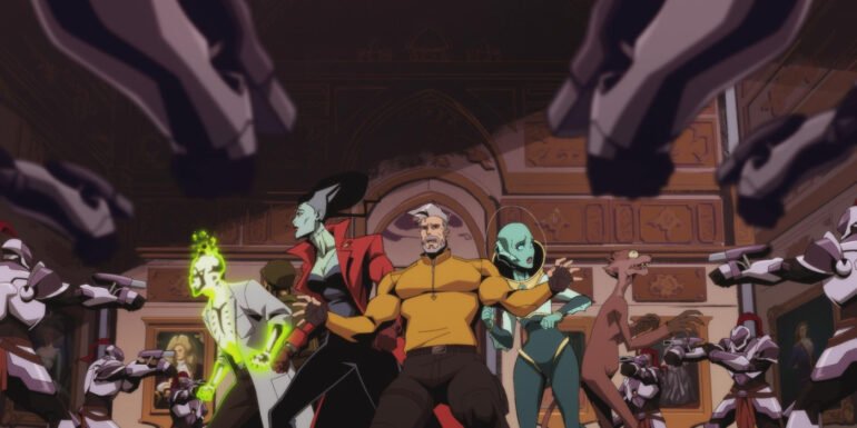 The creature commandos surrounded by guards from Pokolistan in Creature Commandos | Agents of Fandom