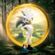 Silver the hedgehog coming out of a ring portal in a forest in a custom image by Ruben Ripalda | Agents of Fandom