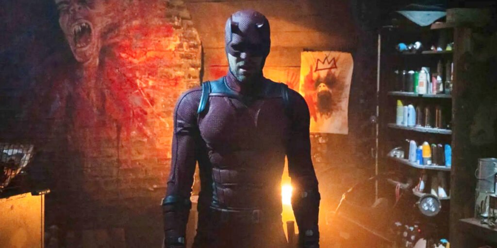 Daredevil in Muse's Lair in Daredevil: Born Again | Agents of Fandom