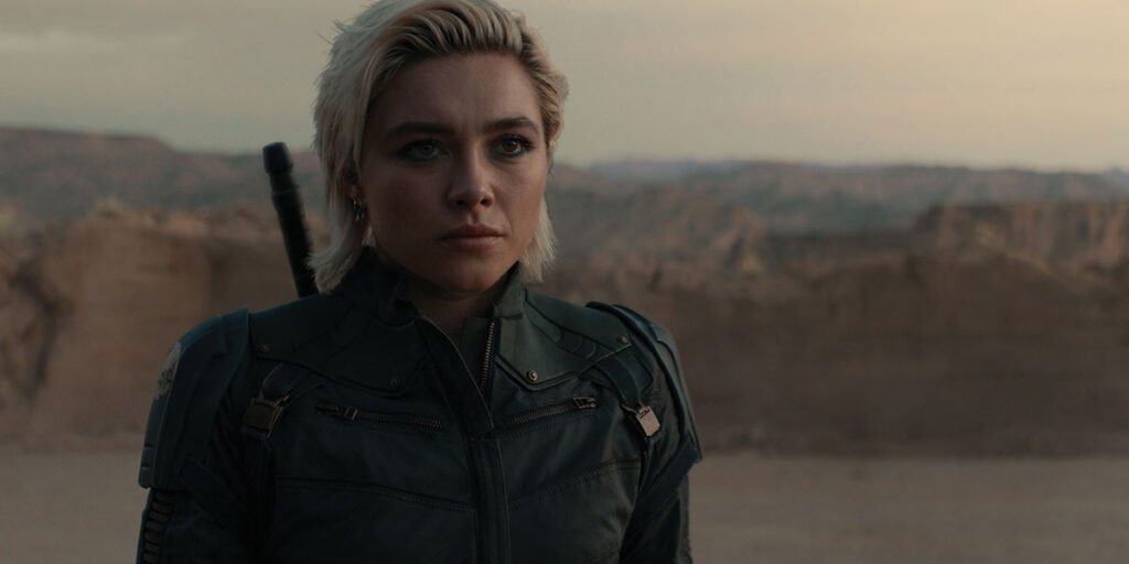 Florence Pugh as Yelena Belova in the desert in 'Thunderbolts*' | Agents of Fandom