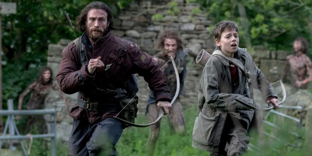 Aaron-Taylor Johnson and Alfie Williams on the run in 28 Years Later | Agents of Fandom