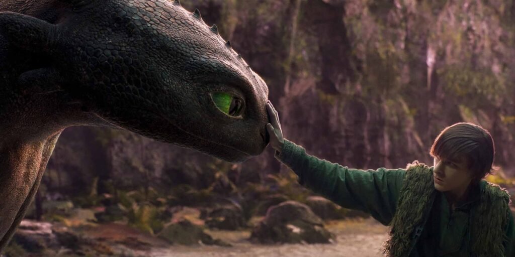 Hiccup places his hand on Toothless for the first time in the How to Train Your Dragon live action remake | Agents of Fandom