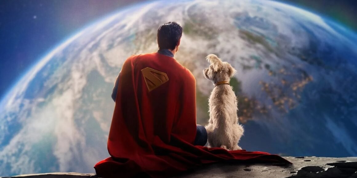 Superman and Krypto look down upon planet Earth. | Agents of Fandom