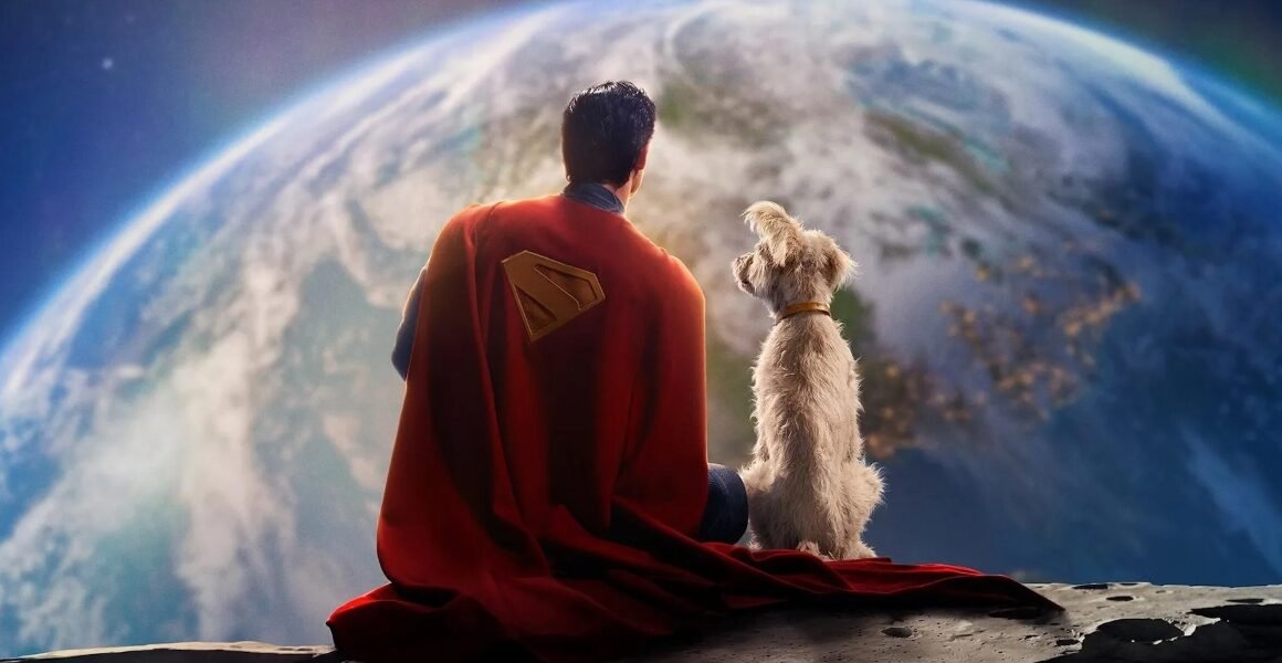 Superman and Krypto look down upon planet Earth. | Agents of Fandom
