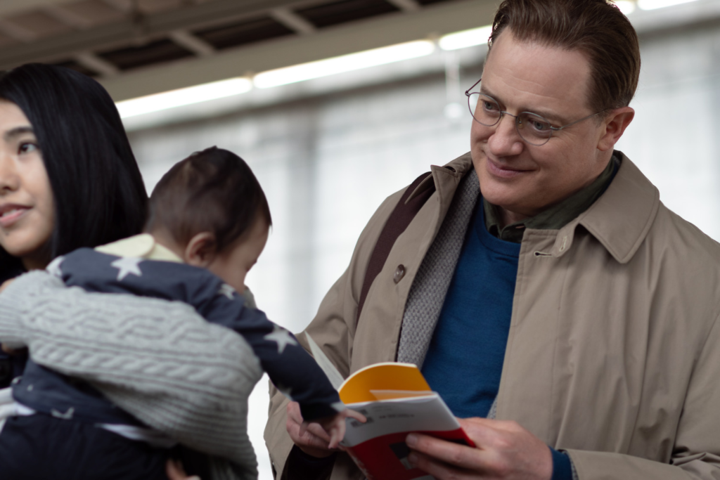 Philip (Brendan Fraser) is recruited to play a surrogate American for different people across Japan in HIKARI's new movie Rental Family at TIFF 2025 | Agents of Fandom