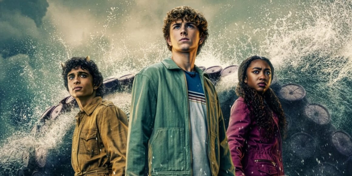 Aryan Simhadri, Walker Scobell, and Leah Sava Jeffries star in Percy Jackson Season 2