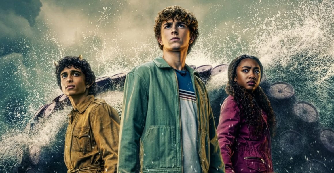 Aryan Simhadri, Walker Scobell, and Leah Sava Jeffries star in Percy Jackson Season 2