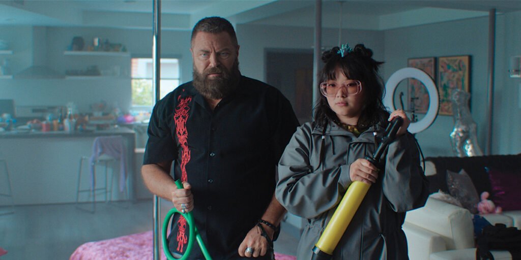 Jinx (Nick Offerman) and Susie (Thaddea Graham) in 'Margo's Got Money Troubles' | Agents of Fandom