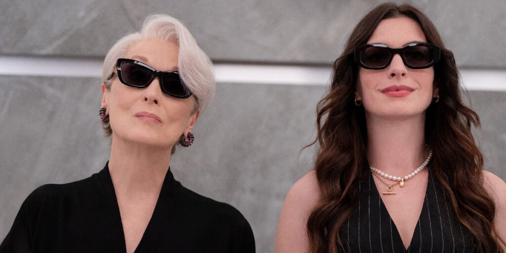 Miranda Priestly and Andy Sachs contemplate a bright future in their sunglasses | Agents of Fandom