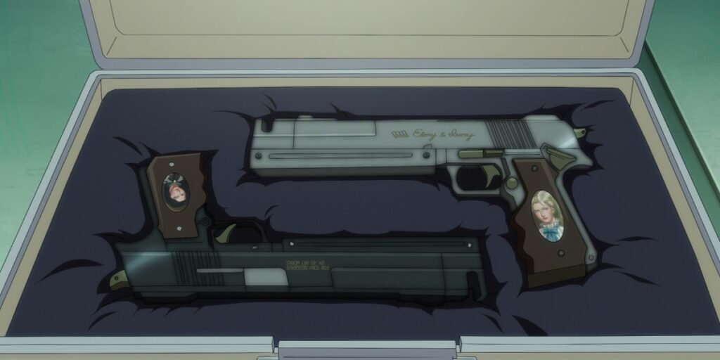 Two pistols in a briefcase in Devil May Cry Seaosn 2 | Agents of Fandom