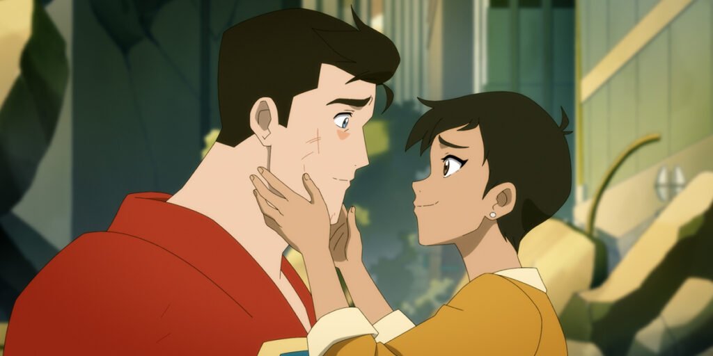 Lois (Alice Lee) and Superman (Jack Quaid) in 'My Adventures With Superman' Season 3 | Agents of Fandom 
