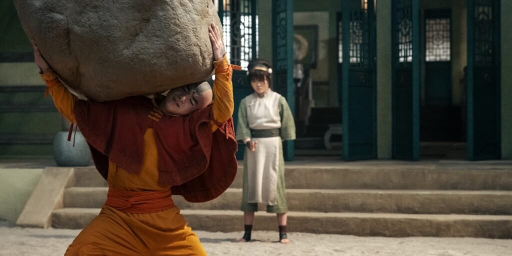 Aang training with Toph to learn Earthbending in Ba Sing Se | Agents of Fandom