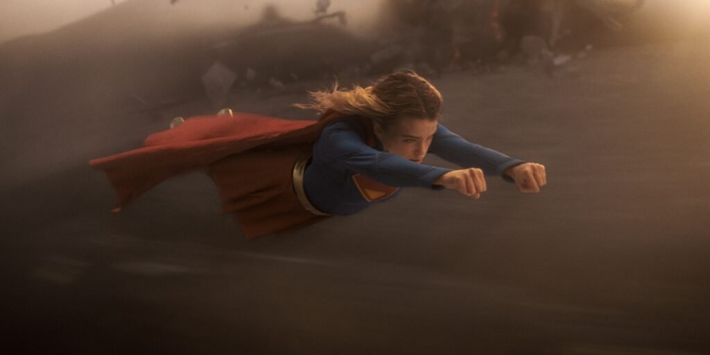 Milly Alcock's Supergirl flies through the air | Agents of Fandom