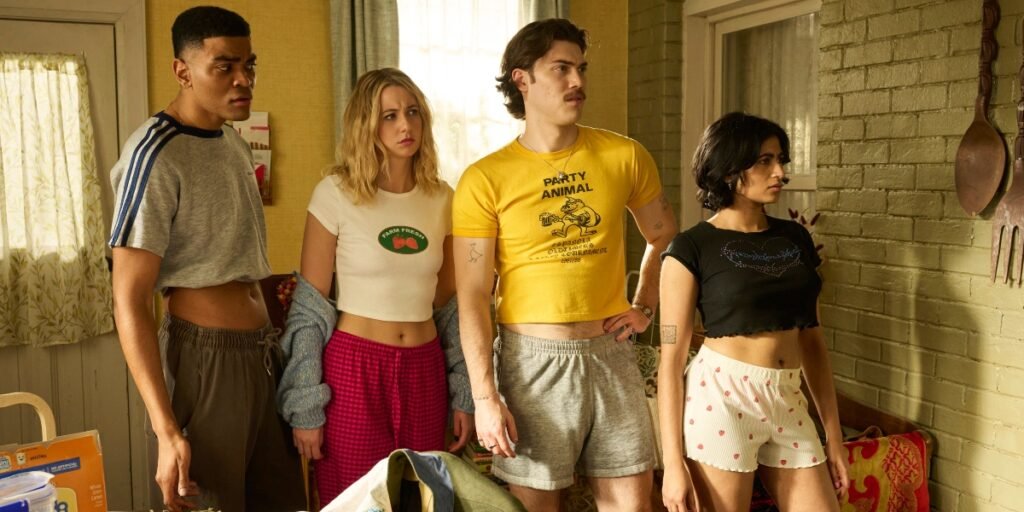 Anton, Billie, Paul Baker, and Issa sport crop tops in 'Adults' Season 2